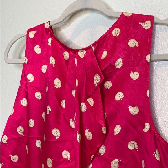 Postmark Anthropologie silk snail ruffle sleeveless top - Picture 6 of 6